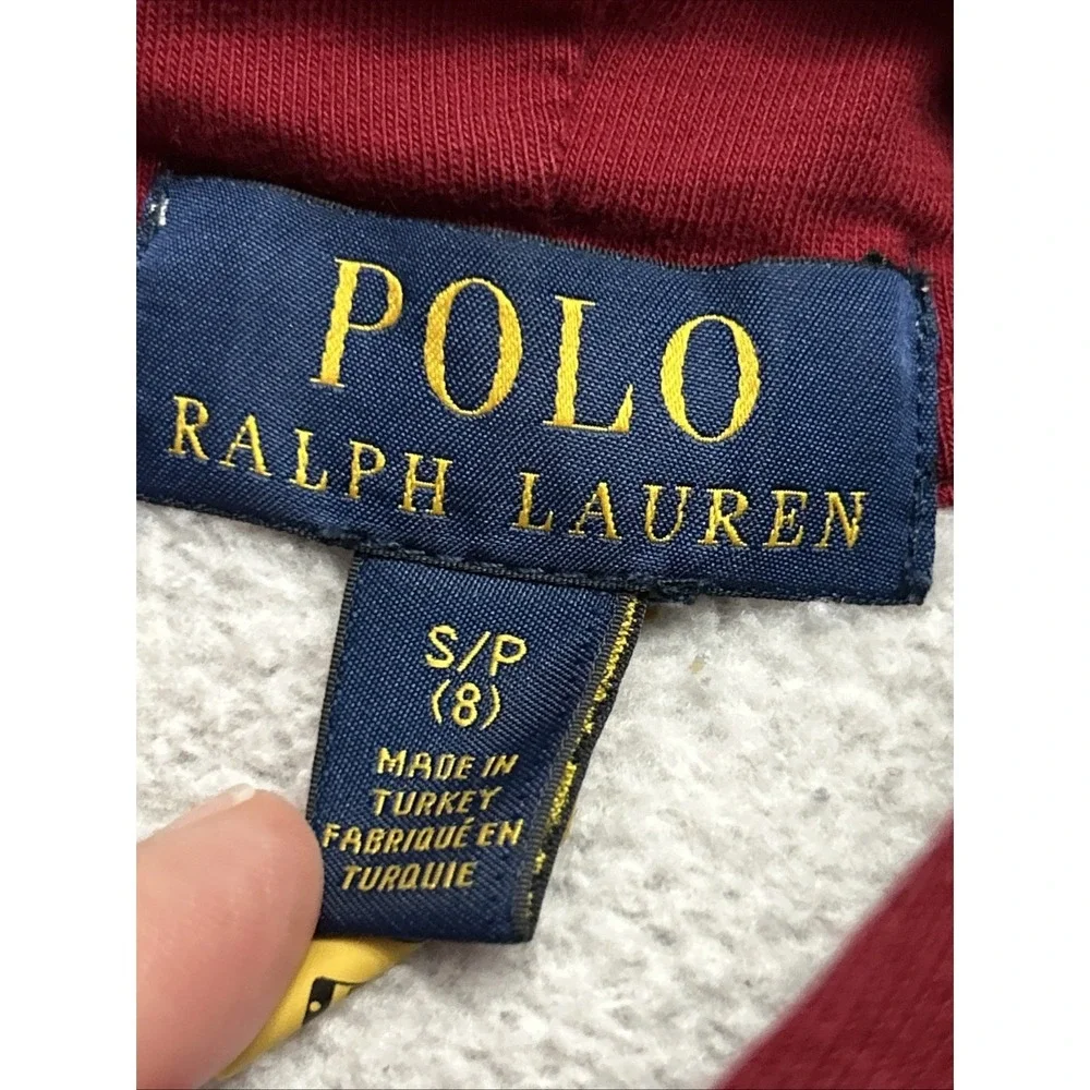 Boys‎ Polo Ralph Lauren Polo Graphic Colorblock Bear Hoodie Sz 8 School Bear